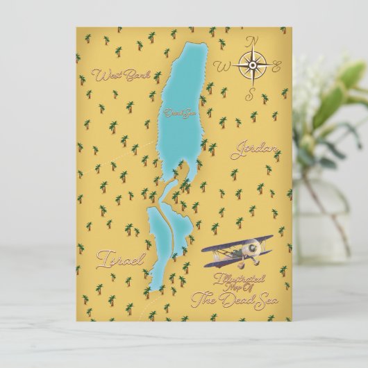 La carte ancienne de la mer Morte (Debout devant)