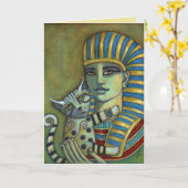 La carte blanche originale du chat du Pharaon (Fleur jaune)