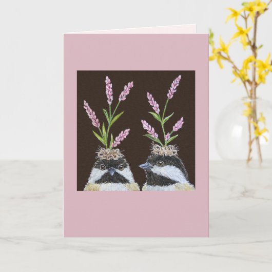 La carte Chickadee Sisters (Fleur jaune)