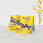 La carte d'anniversaire aiment une fille avec le (Fleur jaune)