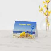 LA CARTE D'ANNIVERSAIRE DE LA PLAGE***** (Fleur jaune)