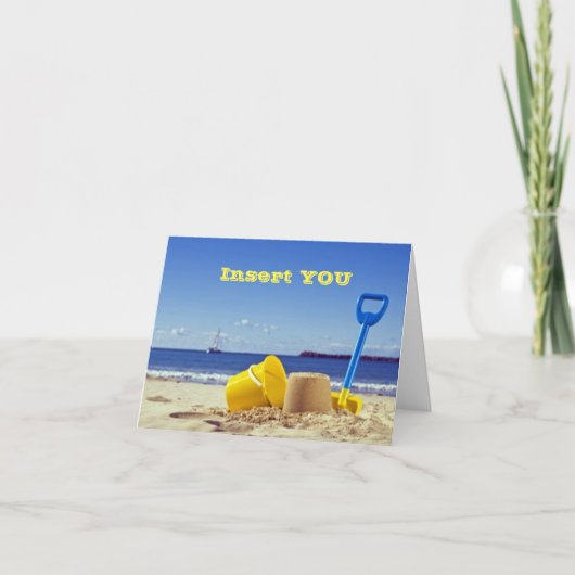 LA CARTE D'ANNIVERSAIRE DE LA PLAGE***** (Devant)