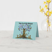 La carte d'anniversaire de l'écureuil (Fleur jaune)