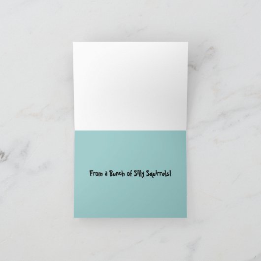 La carte d'anniversaire de l'écureuil (Intérieur)