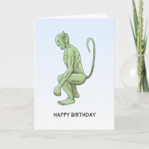 La carte d'anniversaire de lutin