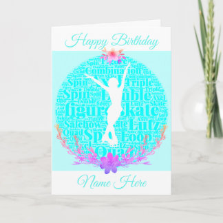 La carte d'anniversaire de patinage artistique