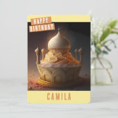 La carte d'anniversaire des nuits arabes (Debout devant)