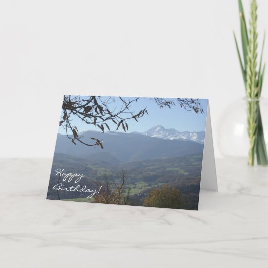 La carte d'anniversaire des Pyrénées (Devant)