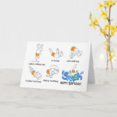 La carte d'anniversaire du Plongeur (Fleur jaune)