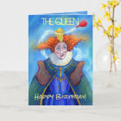 La Carte d'Anniversaire Queen Happy, (Fleur jaune)