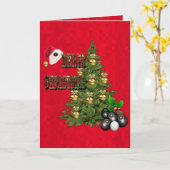 La carte d'arbre de Noël des boeufs de la pelouse  (Fleur jaune)