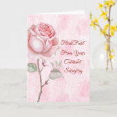 La carte de chirurgie de cataracte avec assez rose (Fleur jaune)