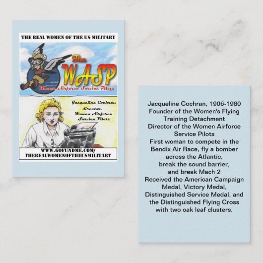 La carte de collection de Jacqueline Cochran de (Devant / Derrière)