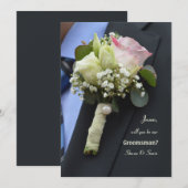 La carte de demande de boutonnière pour garçon d'h (Devant / Derrière)