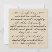 La carte de détails de mariage The Greatest of The (Dos)