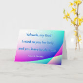 La carte de devis de guérison chrétienne se porte  (Fleur jaune)