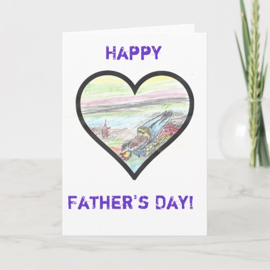 La carte de fête des pères de la Fondation du coeu (Devant)