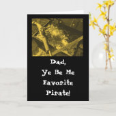 La carte de Fête des pères parfaite pour une PIRAT (Fleur jaune)