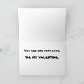 La carte de Fox rouge Valentine (Intérieur)