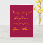 La carte de God's Heart "Thinking of you". (Fleur jaune)