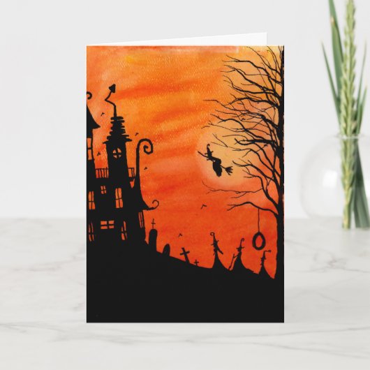 La carte de Halloween de Chambre de sorcières (Devant)