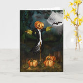 La carte de Halloween de correction de citrouille (Fleur jaune)