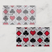 La CARTE de JEU ADAPTE à des cartes de visite (Devant / Derrière)