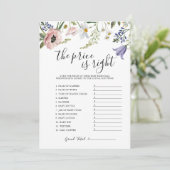 La carte de jeu Baby Shower de Le juste prix (Debout devant)