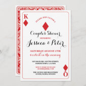 La carte de jeu couple l'invitation du Roi Queen (Devant / Derrière)