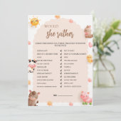 La carte de jeu pour maman plutôt Baby shower (Debout devant)