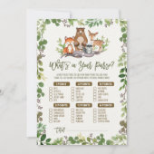 La carte de jeu Whats in Your Purse Woodland Baby  (Devant)