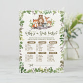 La carte de jeu Whats in Your Purse Woodland Baby  (Debout devant)