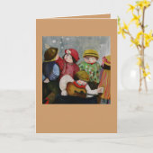 La carte de joueur de guitare (Fleur jaune)