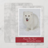 La carte de la bonne année de Fox arctique (Devant / Derrière)