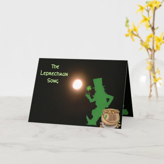 LA CARTE DE LA CHANSON LEPRECHAUN (Fleur jaune)