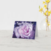 La carte de la Fête des Mères avec la rose rose la (Fleur jaune)