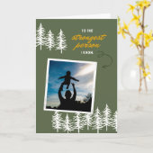 La carte de la fête des pères pour la personne la  (Fleur jaune)