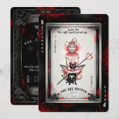 La carte de la fête d'Halloween du Joker et de son (Devant / Derrière)