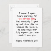 La carte de la Saint-Valentin (Devant / Derrière)