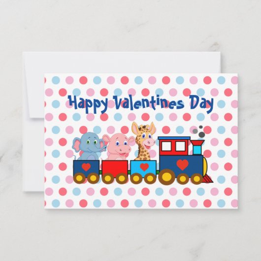 La carte de la Saint-Valentin pour enfant Le Train (Devant)