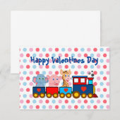 La carte de la Saint-Valentin pour enfant Le Train (Devant / Derrière)