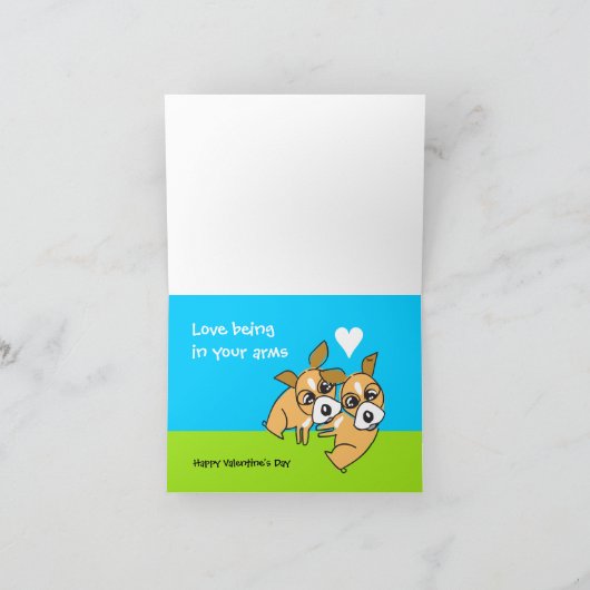 La carte de la Saint Valentin Wanna Cuddle Doggie (Intérieur)