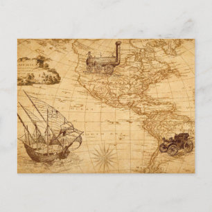 La carte de l'Amérique Vintage