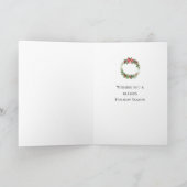 La carte de l'ange de Noël écarlate (Intérieur)