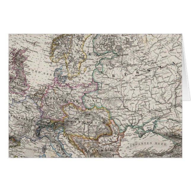 La carte de l'Europe par Stieler (Devant horizontal)