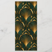 La carte de menu de mariage Art Déco Gatsby (Devant)
