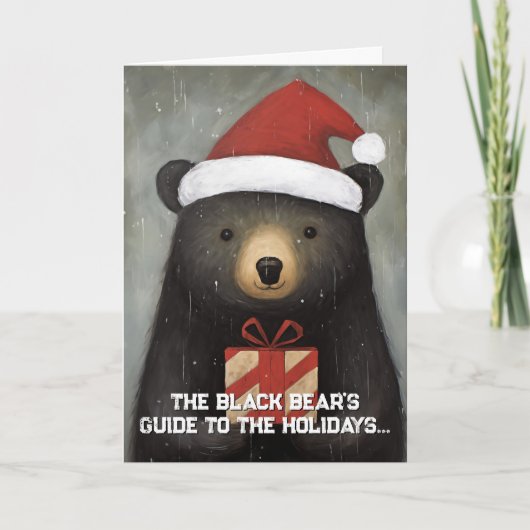 La carte de Noël du guide de Black Bear pour les f (Devant)
