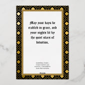 La carte de Noël en feuille d'aluminium qui bénit (Verso)