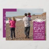 La carte de Noël parfaite de cadeau 2014 (prune) (Devant / Derrière)