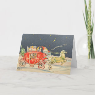 La carte de Noël vintage de livraison 